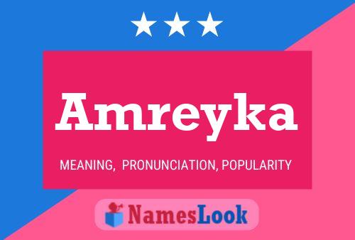 Amreyka Name Poster