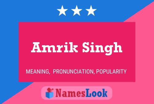 Amrik Singh Name Poster