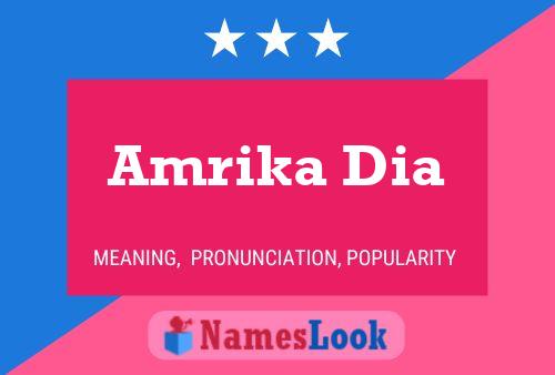 Amrika Dia Name Poster