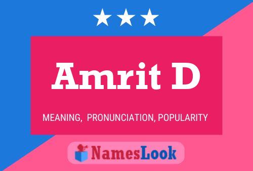 Amrit D Name Poster