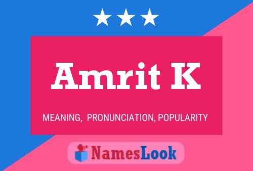 Amrit K Name Poster