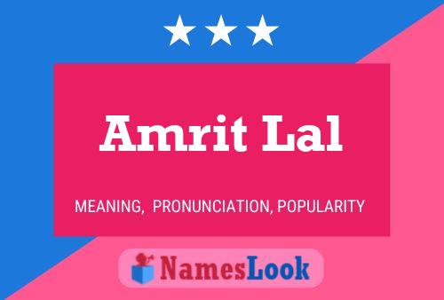 Amrit Lal Name Poster