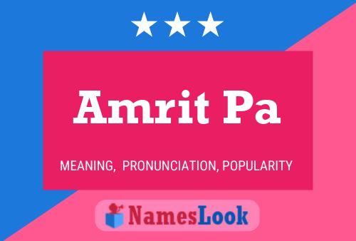 Amrit Pa Name Poster