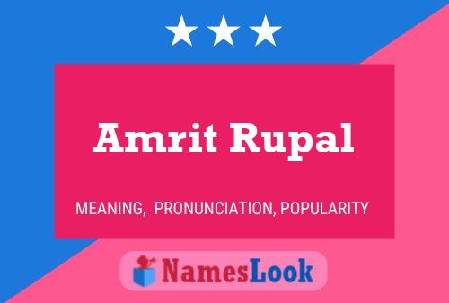 Amrit Rupal Name Poster