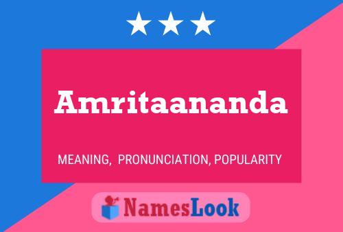 Amritaananda Name Poster