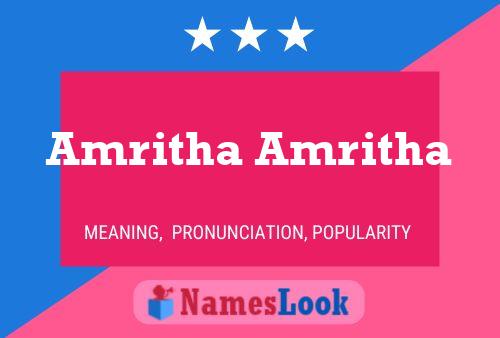 Amritha Amritha Name Poster