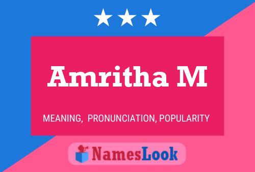 Amritha M Name Poster