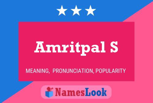 Amritpal S Name Poster