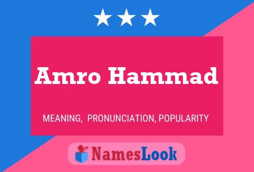 Amro Hammad Name Poster