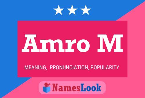 Amro M Name Poster