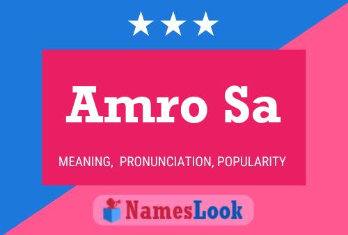 Amro Sa Name Poster