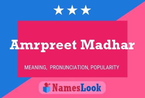 Amrpreet Madhar Name Poster