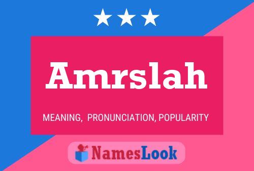 Amrslah Name Poster