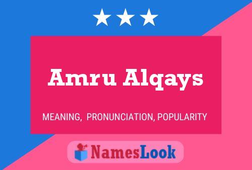 Amru Alqays Name Poster