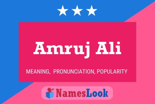 Amruj Ali Name Poster