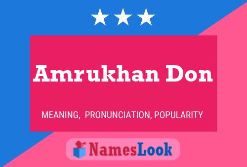 Amrukhan Don Name Poster