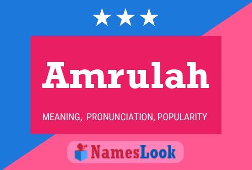 Amrulah Name Poster