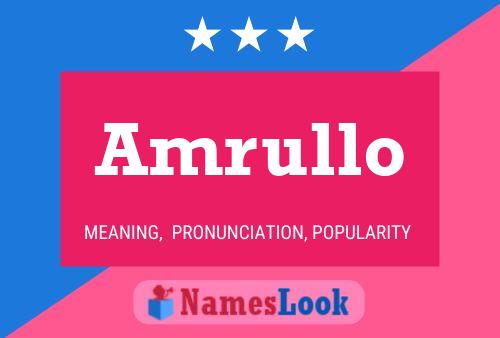 Amrullo Name Poster