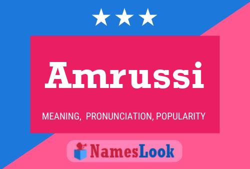 Amrussi Name Poster