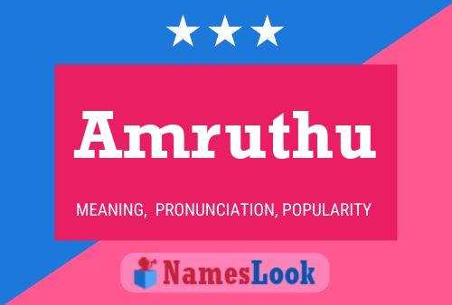 Amruthu Name Poster