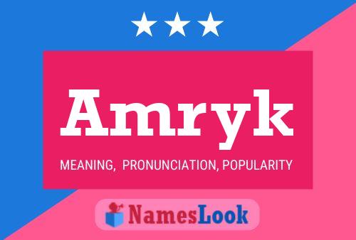 Amryk Name Poster