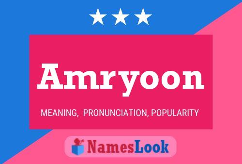 Amryoon Name Poster