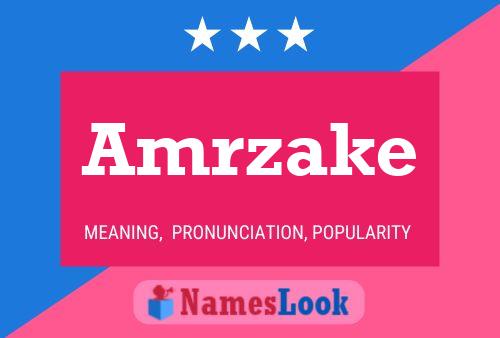 Amrzake Name Poster