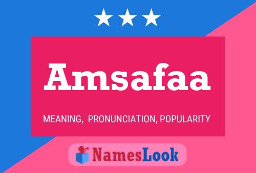 Amsafaa Name Poster