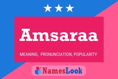 Amsaraa Name Poster