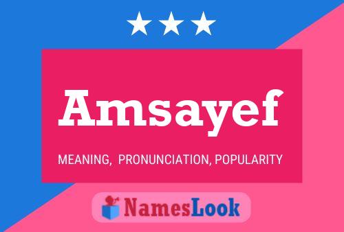 Amsayef Name Poster