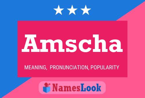 Amscha Name Poster