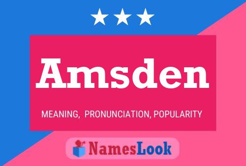 Amsden Name Poster