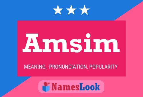 Amsim Name Poster