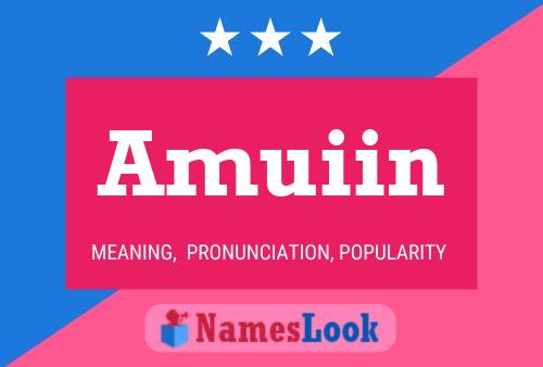 Amuiin Name Poster