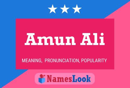 Amun Ali Name Poster