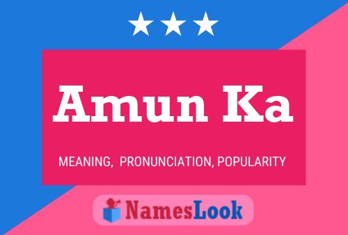 Amun Ka Name Poster