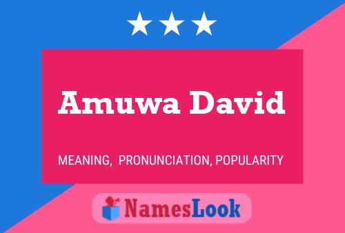 Amuwa David Name Poster