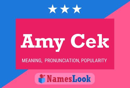 Amy Cek Name Poster