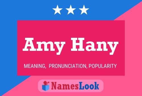 Amy Hany Name Poster