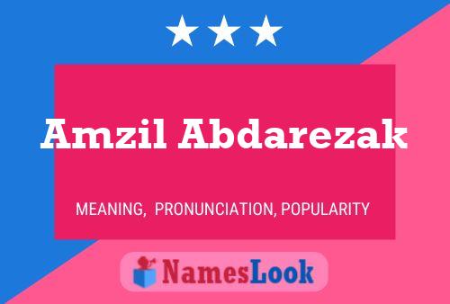 Amzil Abdarezak Name Poster