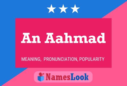 An Aahmad Name Poster