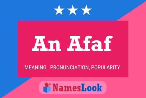 An Afaf Name Poster