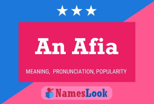 An Afia Name Poster