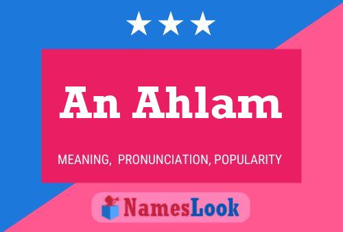 An Ahlam Name Poster