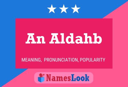 An Aldahb Name Poster