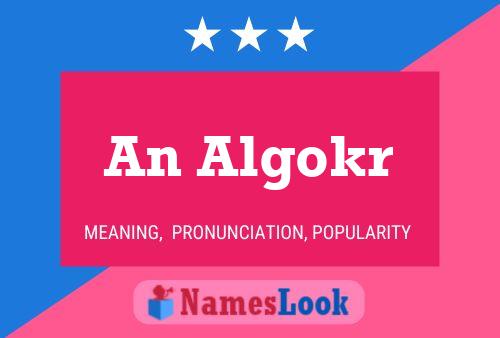 An Algokr Name Poster