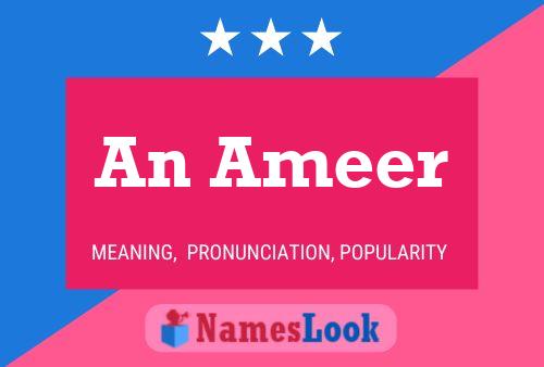 An Ameer Name Poster