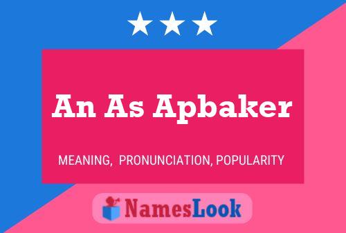 An As Apbaker Name Poster