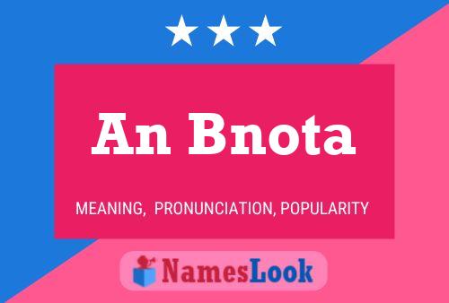 An Bnota Name Poster