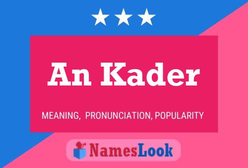 An Kader Name Poster